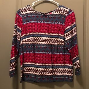 Red White and Blue Blouse